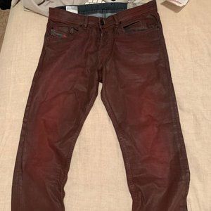 Diesel Tepphar Maroon Denim Jeans